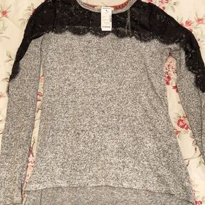 Rewind Lace Top Sweater